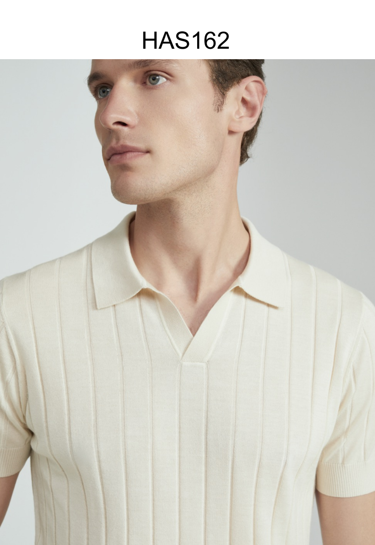 Tailored Premium Yarn V-Neck Shirt (Unisex)-Spring Summer Collection $350 is deposit