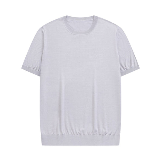 Wool Silk 16G Yarn Kitting Shirt